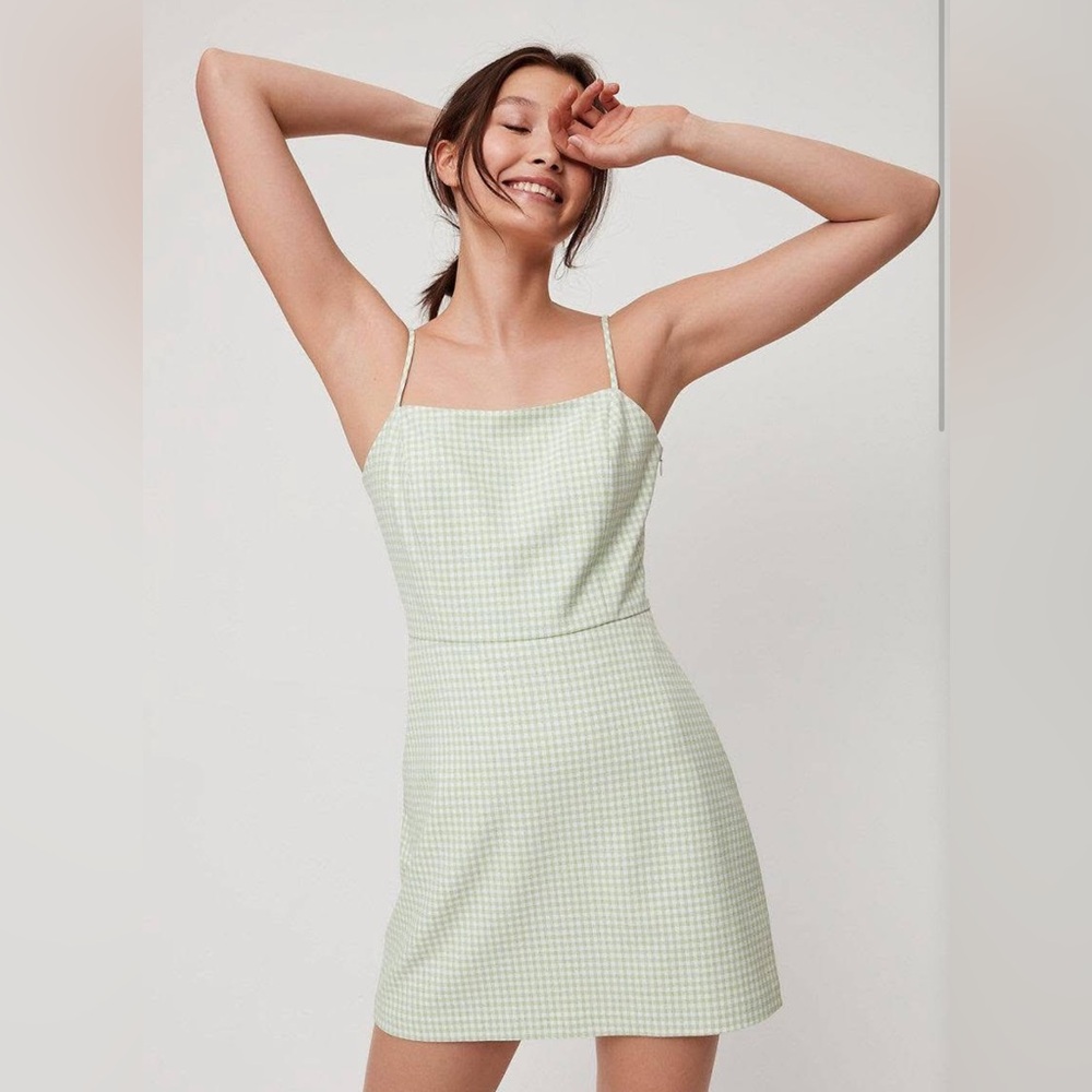 Aritzia x WILFRED Isabelle Gingham Plaid Dress size 6